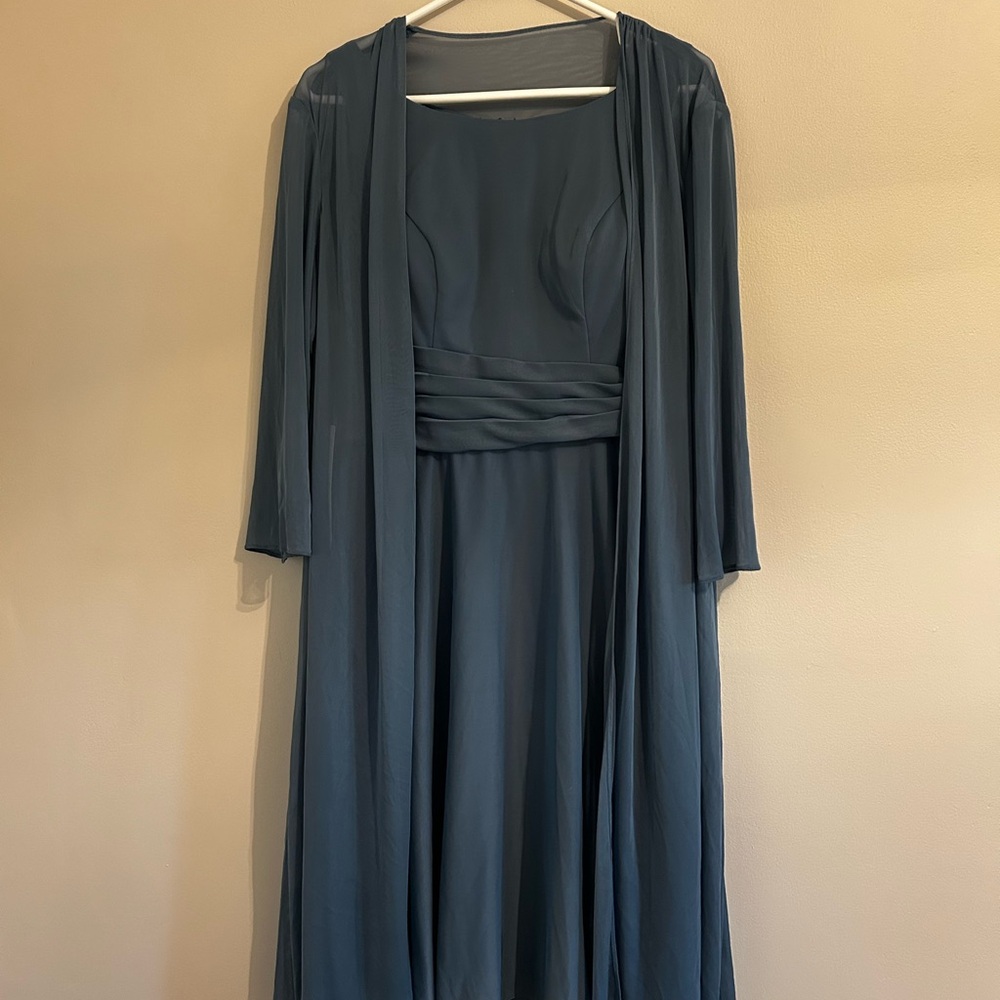 Azazie Dress with Sheer Overlay